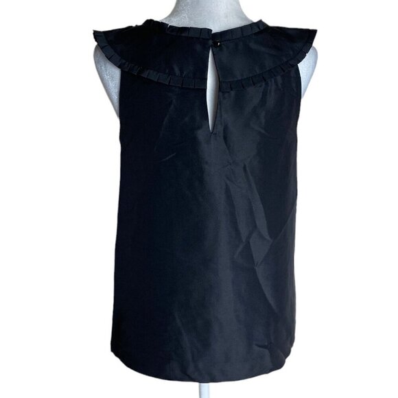 Kate Spade New York 100% Silk Beaded Sleeveless Top in Black Women's Size S - Picture 9 of 10